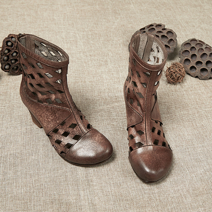 Handmade Vintage Roman Fashion Chunky Boots December New 2019 109.00