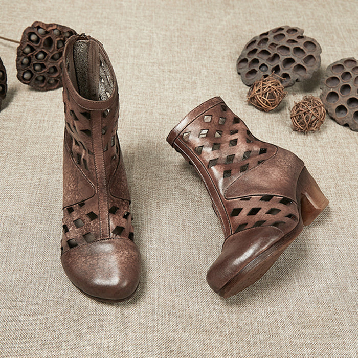 Handmade Vintage Roman Fashion Chunky Boots December New 2019 109.00