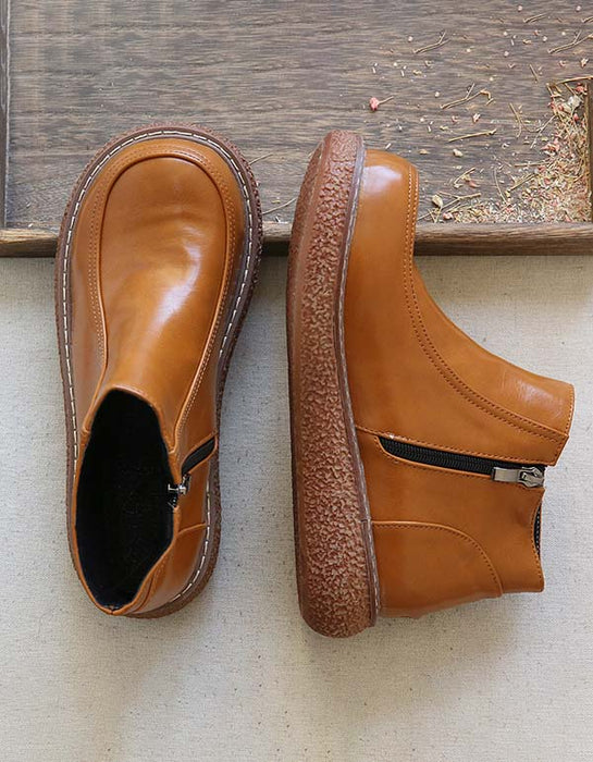 Handmade Wild Head Comfy Autumn Boots — Obiono