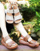 Hollow Leather Wedge Sandals Slingback July Shoes Collection 2022 85.50