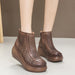Hollow Retro Handmade Spring Wedge Boots March Shoes Collection 2023 98.80