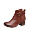 Irregular Embossed Retro Chunky Heel Boots Jan Shoes Collection 2022 78.90