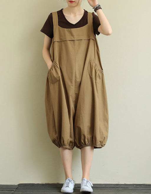 Khaki Oversize Women Jumpsuit Women Bottoms 53.34