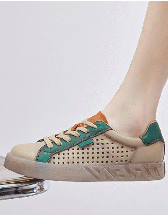 Lace-up Comfortable Summer Leather Sneakers July Shoes Collection 2022 77.80