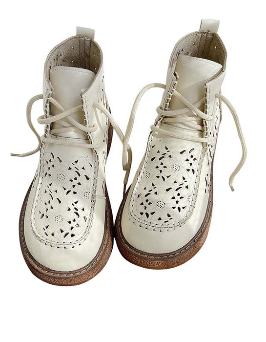 Comfortable Lace-up Hollow Retro Boots Sep Shoes Collection 2022 76.80