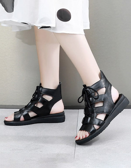 Summer Lace-up  Slingback Ankle Sandals