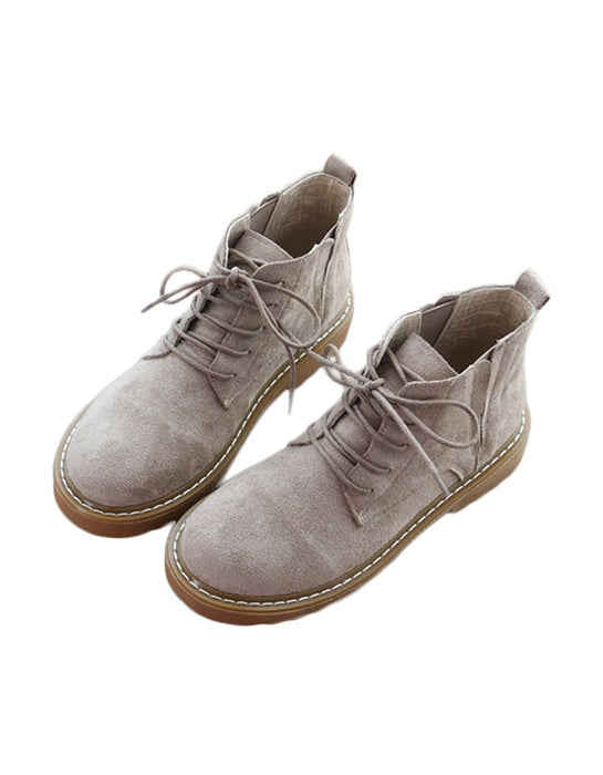 Women Ankle Boots Flat Fashion Suede Lace-Up Martin Obiono Women Ankle Boots Flat Fashion Suede Lace-Up Martin Obiono