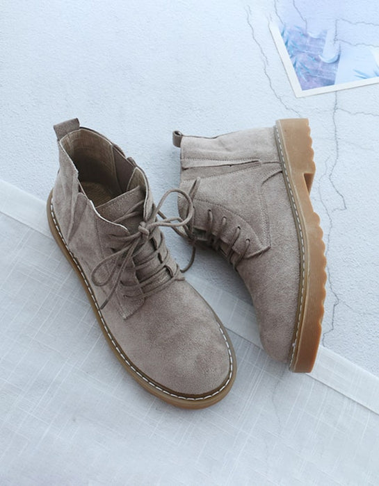 Lace-up Suede Martin Boots For Women Feb New Trends 2021 95.00
