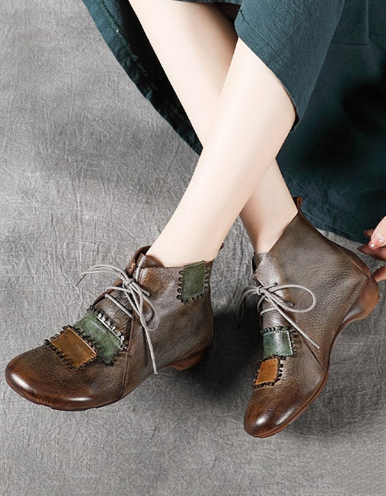 Lace-up Versatile Handmade Retro Leather Boots Nov New Trends 2020 99.00