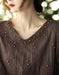 Lace Hem Long-sleeve Retro Cotton Beaded Shirt New arrivals Women's Clothing 42.00