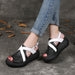 Handmade Fish Toe Cross Strap Wedge Sandals Slingback March Shoes Collection 2023 88.00