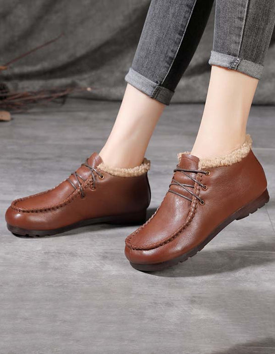 Round Head Comfortable Velvet Leather Flats Dec Shoes Collection 2021 79.00