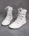 Cut-out Front Lace-up Retro Leather Summer Boots June New 2020 78.80