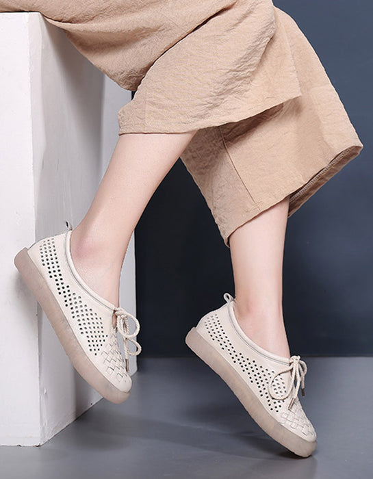 Leather Hollow Cow tendon Comfortable Casual Shoes April Trend 2020 78.00