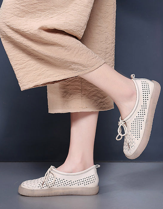 Leather Hollow Cow tendon Comfortable Casual Shoes April Trend 2020 78.00