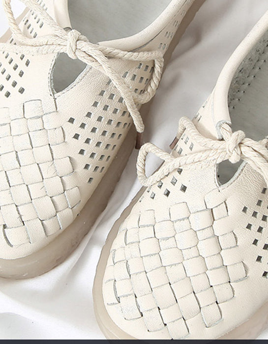 Leather Hollow Cow tendon Comfortable Casual Shoes April Trend 2020 78.00