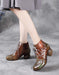 Leather Splicing Woven Retro Chunky Boots Nov Shoes Collection 2022 109.50