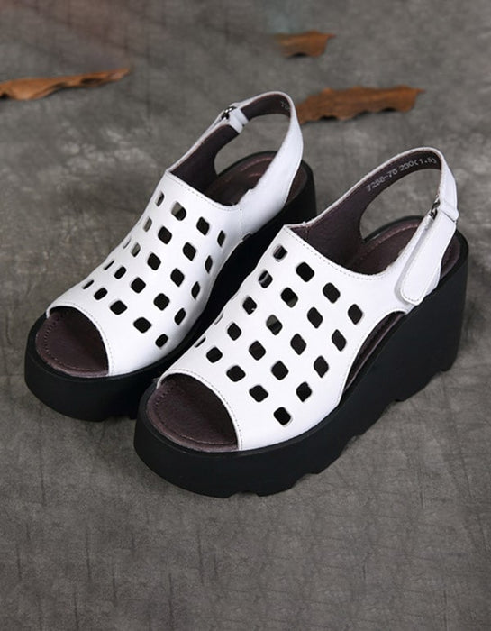 Leather Waterproof Fish Toe High Heels Sandals May Shoes Collection 75.40