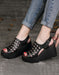Leather Waterproof Fish Toe High Heels Sandals May Shoes Collection 75.40
