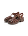 Leather Woven Close Toe Sandals Slingback April Shoes Collection 2023 98.90
