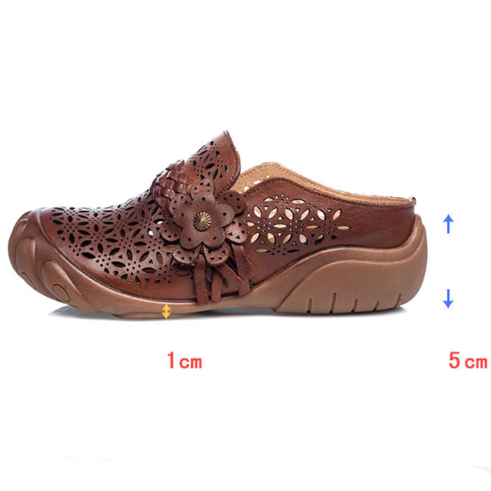 Leather Casual Flat Women's Shoes Sandals | Gift Shoes