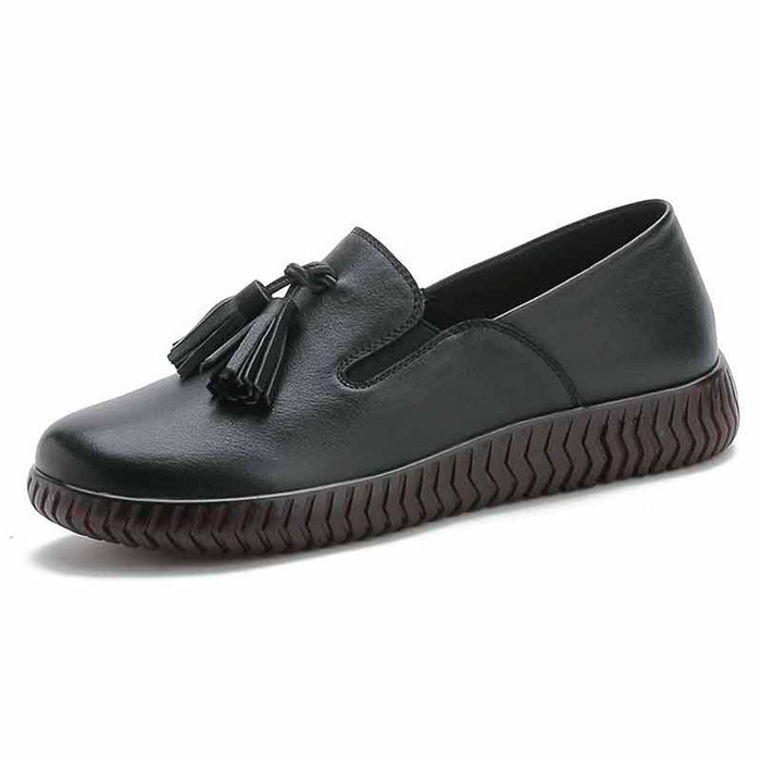 Leather Flat Casual Retro Women's Shoes | Gift Shoes — Obiono