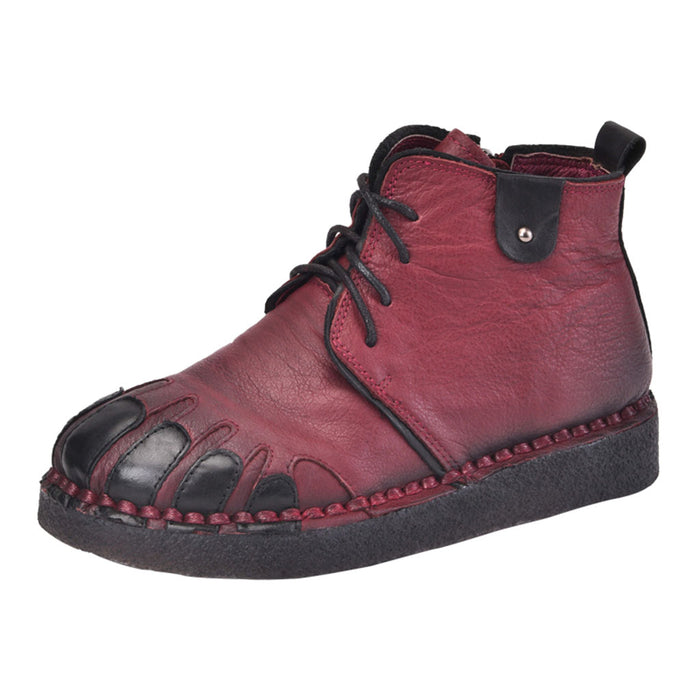 Leather Retro Handmade Short Boots 35-43