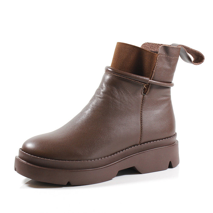 Leather Thick-Bottomed Platform Boots | Gift Shoes December New 2019 85.00