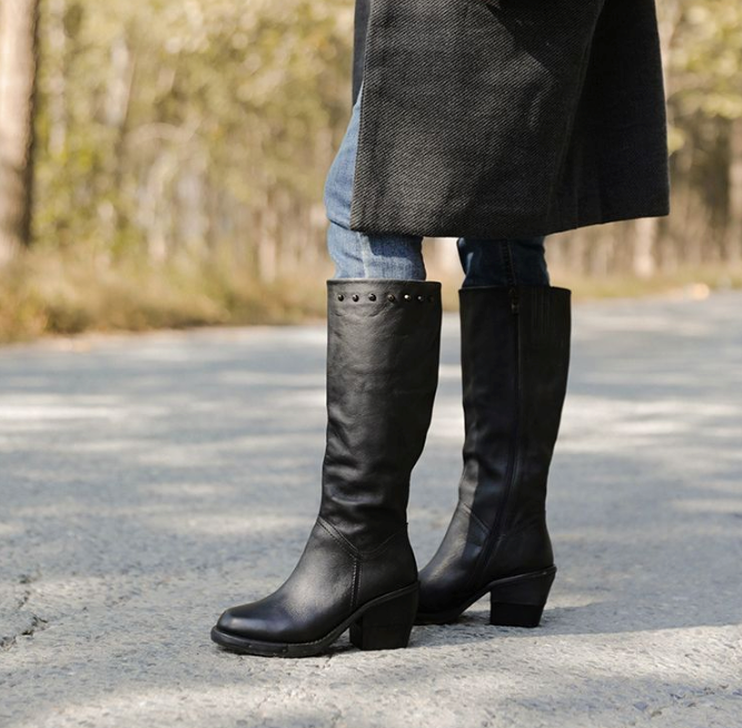 Leather Thick Heel Retro Long Boots | Gift Shoes