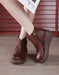 Leaves Decor Waterproof Retro Wedge Boots Oct Shoes Collection 2022 105.00