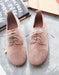 Color Matching Comfortable Suede Flat Shoes Jan New Trends 2021 63.00