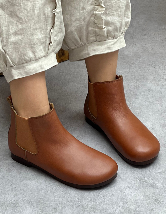 Side Elastic Soft Leather Boots Dec Shoes Collection 2022 79.80