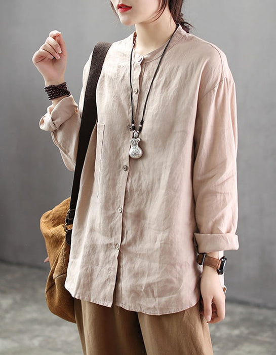 Loose Drop Shoulder Long-sleeved Shirt White Accessories 43.82