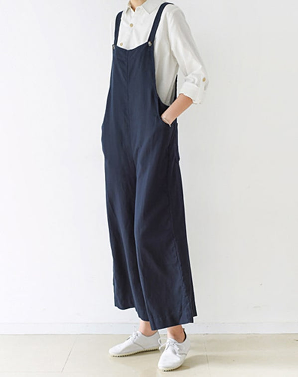 Loose Linen jumpsuit Overall — Obiono
