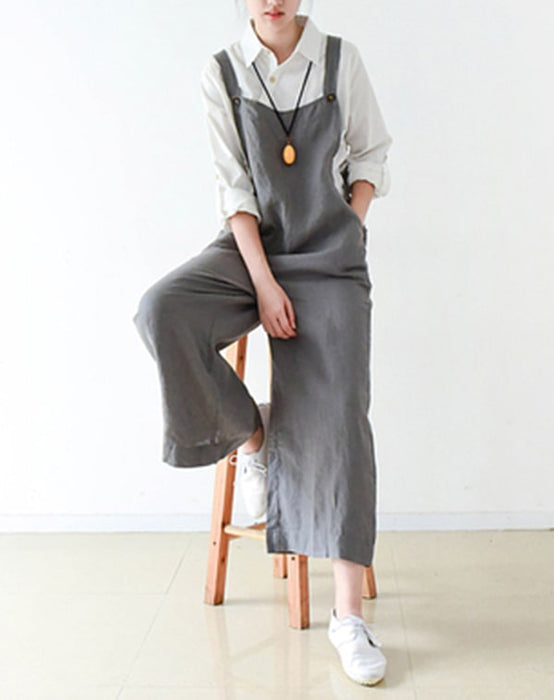 Loose Linen jumpsuit Overall Accessories 66.00