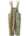 Loose Printed Overalls Retro Jumpsuit Bottoms 46.13