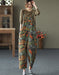 Loose Printed Overalls Retro Jumpsuit Bottoms 46.13
