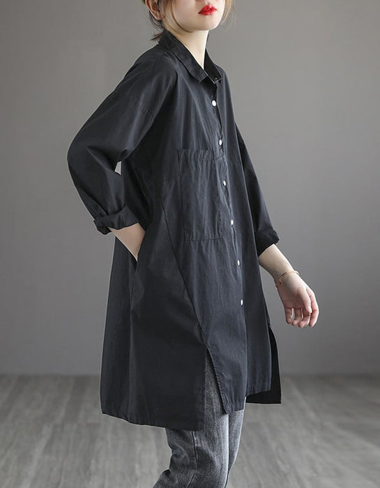 Loose Solid Color Mid-length Shirt Accessories 39.90