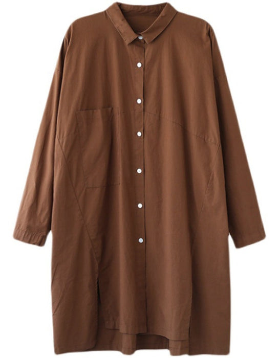 Loose Solid Color Mid-length Shirt Accessories 39.90