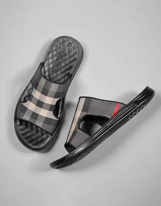 Men's Summer Plaid Slippers