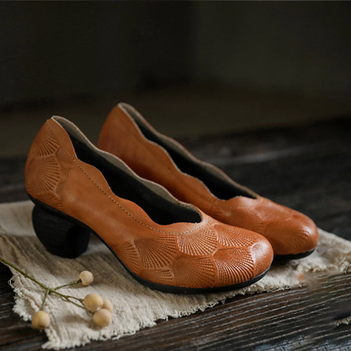 Middle Heel Vintage Women's Shoes Pumps