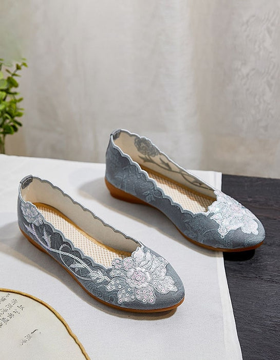 NEW Ethnic Embroidered Cotton Shoes — Obiono