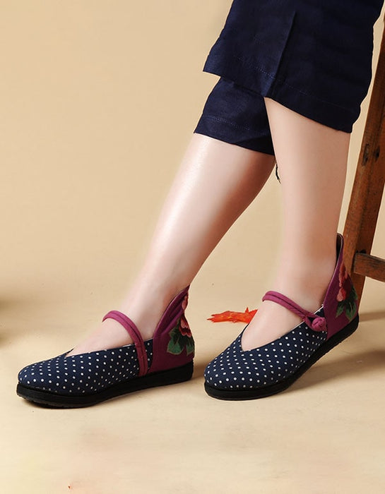 National Style Handmade Embroidered Women's Shoes