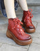 New Autumn Lace-up Retro Leather Platform Boots Oct Shoes Collection 2021 95.00