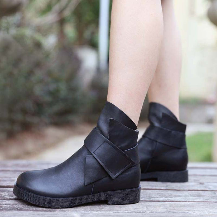 New Autumn Leather Casual Short Boots | Gift Shoes