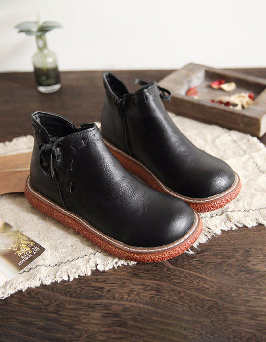 Non-slip Handmade Retro Leather Platform Boots Feb Shoes Collection 2022 76.60