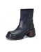 Non-slip Real Leather Chunky Boots Oct Shoes Collection 2022 199.50