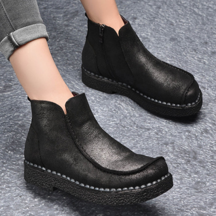 Women Leather Handmade Retro Boots 35-42 | Gift Shoes