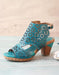 Open Toe Slingback Vintage Hollow Chunky Sandals Jan Shoes Collection 2023 81.80