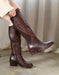 Handmade Retro Leather Women Knee High Boots Nov New Trends 2020 189.00